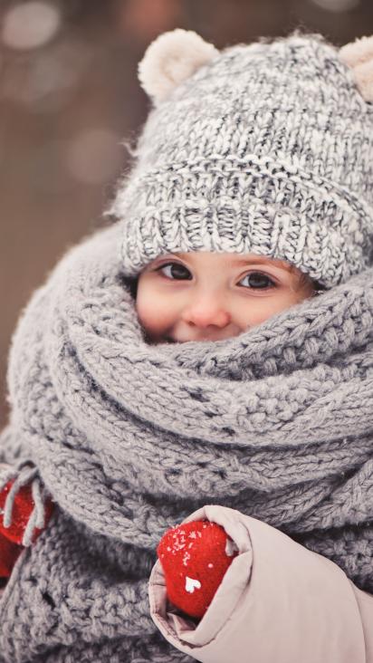 Heather Grey Chunky Knit Scarf 
