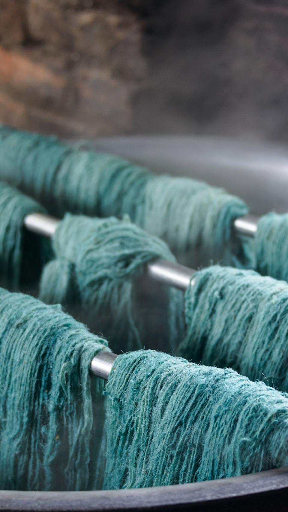 Coopworth Wool Scarf with Acamarian Patterns